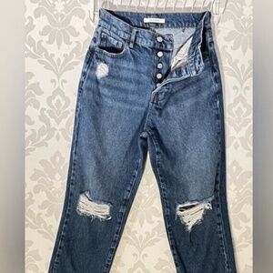 PacSun High Rise Straight Leg Baggy Blue Jeans Size 25